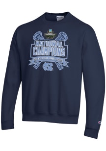Champion North Carolina Tar Heels Mens Navy Blue 2025 Womens Lacrosse National Champions Powerblen..