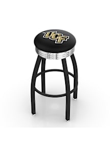 UCF Knights 3 Ring Chrome Seat Pub Stool - Black