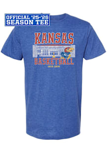 Summit Sportswear Kansas Jayhawks Blue Basketball Official Tee Short Sleeve T Shirt