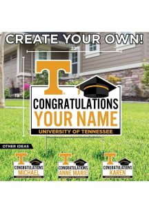 Tennessee Volunteers Personalized Congratulations Grad Yard Sign - White