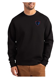 Cutter and Buck DePaul Blue Demons Mens Black Roam Long Sleeve Crew Sweatshirt