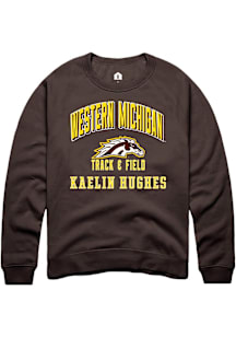 Kaelin Hughes Western Michigan Broncos Mens Brown NIL Arch Logo Player Crew