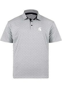 Swannies Michigan State Spartans Mens Black Hazelwood Short Sleeve Polo