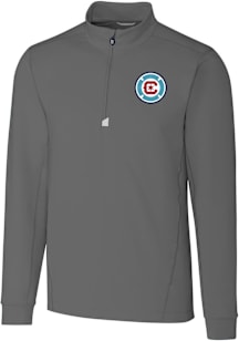 Cutter and Buck Chicago Fire Mens Graphite Traverse Big and Tall Qtr Zip