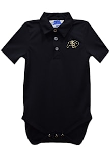 Vive La Fete Colorado Buffaloes Baby Black Team Short Sleeve One Piece Polo