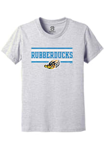 Summit Sportswear Akron RubberDucks Youth Grey Double Bars Short Sleeve T-Shirt