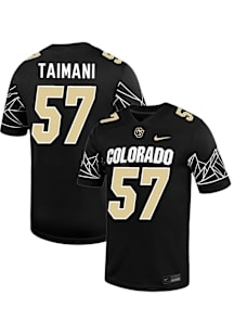 Mana Taimani  Nike Colorado Buffaloes Black Football NIL Game Football Jersey