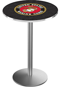 Marine Corps Stainless Round Base Pub Table