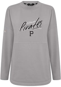 Levelwear Pittsburgh Pirates Womens Grey Beaudry Sizzle Crew Sweatshirt