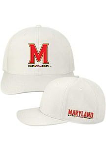Maryland Terrapins Mens White Back Nine Stretch Fit Flex Hat