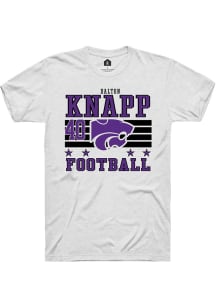 Dalton Knapp Rally Mens White K-State Wildcats NIL Striped Player T Shirt