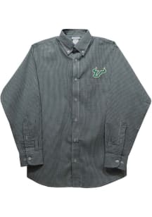 Vive La Fete South Florida Bulls Toddler Green Gingham Long Sleeve Polo