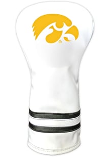 White Iowa Hawkeyes Vintage Driver Golf Headcover