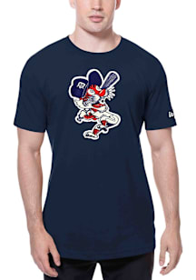 New Era Detroit Tigers Navy Blue Throwback tiger Short Sleeve T Shirt