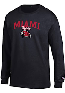 Champion Miami RedHawks Black Mom Script Jersey Long Sleeve T Shirt