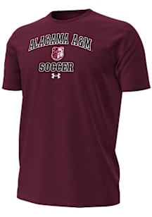 Under Armour Alabama A&M Bulldogs Maroon Soccer Performance Short Sleeve T Shirt