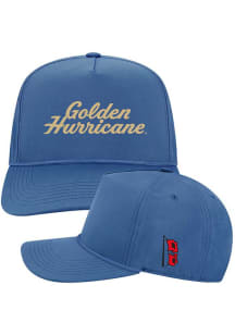 Tulsa Golden Hurricane Blue Stacked Script Caddy Adjustable Hat