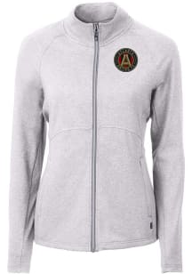Cutter and Buck Atlanta United FC Womens Grey Adapt Eco Knit Light Weight Jacket