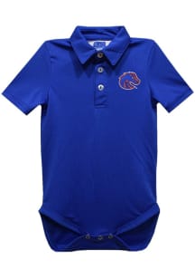 Vive La Fete Boise State Broncos Baby Blue Team Short Sleeve One Piece Polo