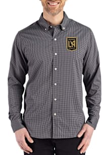Cutter and Buck Los Angeles FC Mens Black Skyline Long Sleeve Dress Shirt