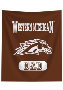 Brown Western Michigan Broncos Dad 50x60 Tapestry Blanket