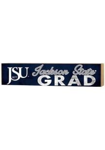 KH Sports Fan Jackson State Tigers Grad graduation graphic Sign - Navy Blue