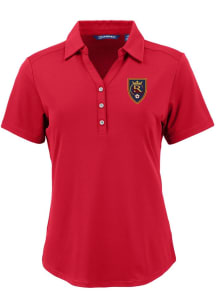 Cutter and Buck Real Salt Lake Womens Red Forge Eco Polo Short Sleeve Polo Shirt