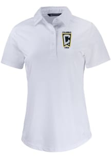 Cutter and Buck Columbus Crew Womens White Prospect Short Sleeve Polo Shirt