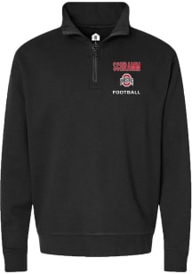 Brennen Schramm Mens Rally Black Ohio State Buckeyes NIL Embroidered Qtr Zip Pullover