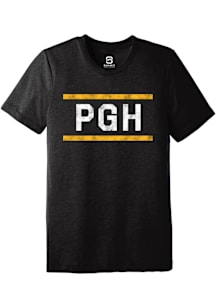 Summit Sportswear Pittsburgh Black Block Bars Short Sleeve Fashion T Shirt