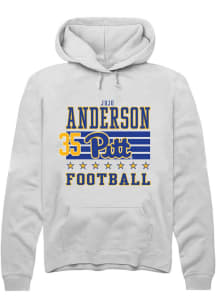 JuJu Anderson Rally Mens White Pitt Panthers NIL Striped Player Hood