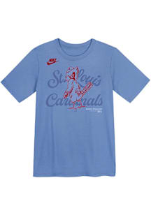 Nike St Louis Cardinals Boys Light Blue Busch Stadium Short Sleeve T-Shirt