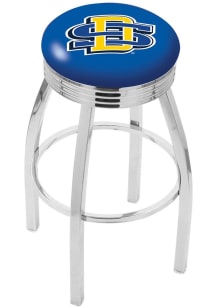 South Dakota State Jackrabbits 3 Ring Chrome Seat Pub Stool -