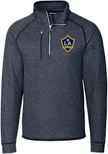 Cutter and Buck LA Galaxy Mens Navy Blue Mainsail Big and Tall Qtr Zip