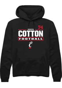Joseph Cotton Rally Mens Black Cincinnati Bearcats NIL Stacked Box Player Hood