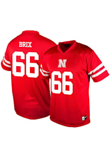Mens Nebraska Cornhuskers Red Genuine Collective NIL Football Jersey