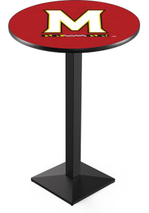 Black Maryland Terrapins Square Base Pub Table