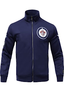 Pro Standard Winnipeg Jets Mens Navy Blue Classic Track Track Jacket