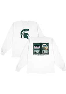 SLAM Michigan State Spartans White Basketball Banners Long Sleeve T Shirt