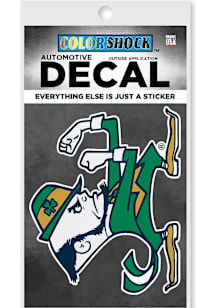 Notre Dame Fighting Irish Mascot Auto Decal - Navy Blue