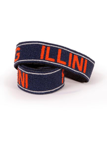 Beaded 2in Wide Illinois Fighting Illini Womens Purse Strap - Orange