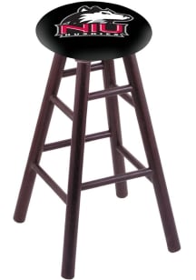 Northern Illinois Huskies Round Cushion Oak Pub Stool - Brown