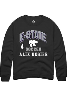 Alix Regier Rally Mens Black K-State Wildcats NIL Arch Logo Player Crew