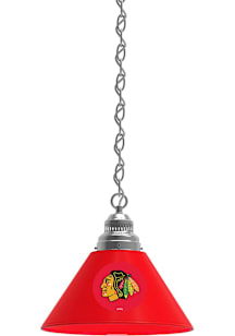 Chicago Blackhawks Single Silver Billiard Lamp