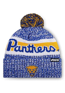 Forever Collectibles Pitt Panthers Blue Wordmark Heather Light Up Beanie Mens Knit Hat