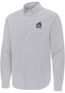 Mens Drexel Dragons Ash Antigua Academic Porter Long Sleeve Dress Shirt