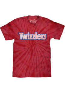 Hershey Womens Red Twizzlers Tie Dye Short Sleeve T-Shirt