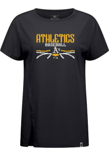 Levelwear Oakland Athletics Womens Black Influx Arcade Short Sleeve T-Shirt