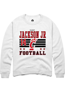 Barry Jackson Jr Cincinnati Bearcats Mens White Football NIL Striped Player Crew
