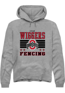 Susan Wiggers Rally Mens Grey Ohio State Buckeyes NIL Striped Player Hood